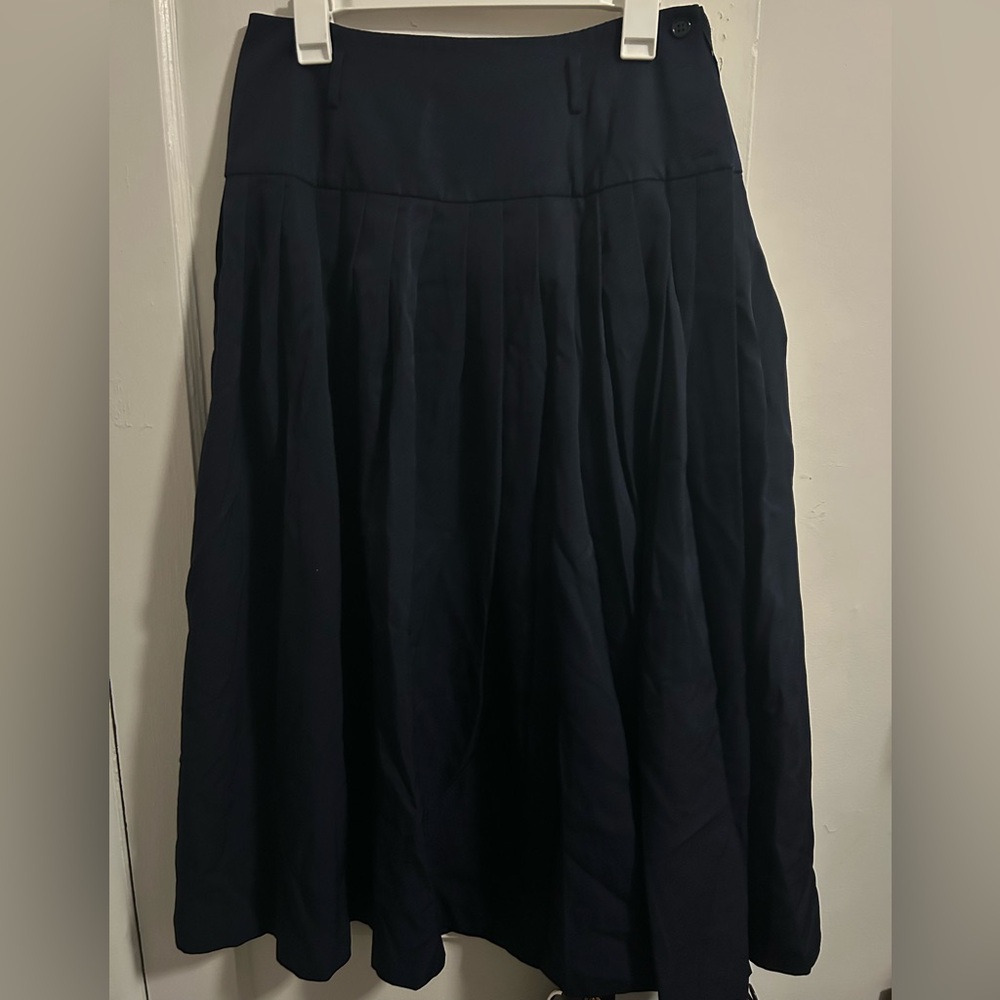 Elegant Black Pleated Skirt